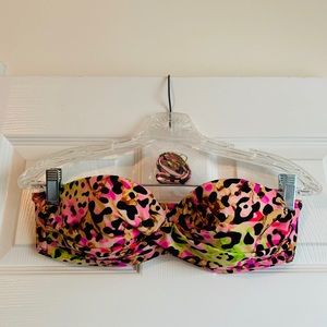Victoria’s Secret Bold Cheetah Bandeau Swim Top